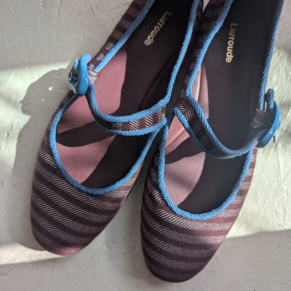 Larroudé Verona Stripe Ballet Flats Size 8.5 - Picture 3 of 11
